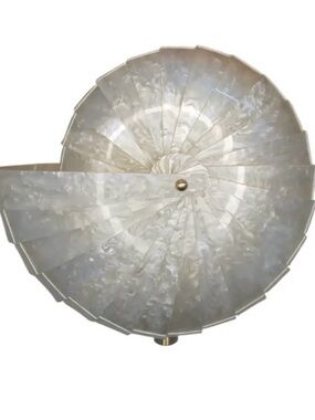 NWT cult gaia Iridescent Mother-of-Pearl Spiral Clutch in Pearl